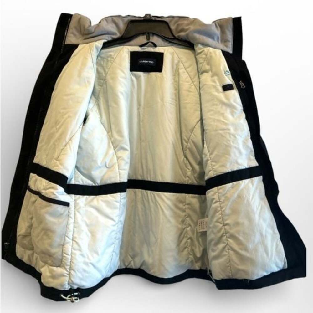 Lands' End Women’s Performance Puffer Jacket Black Size MP 10-12 - Picture 5 of 10